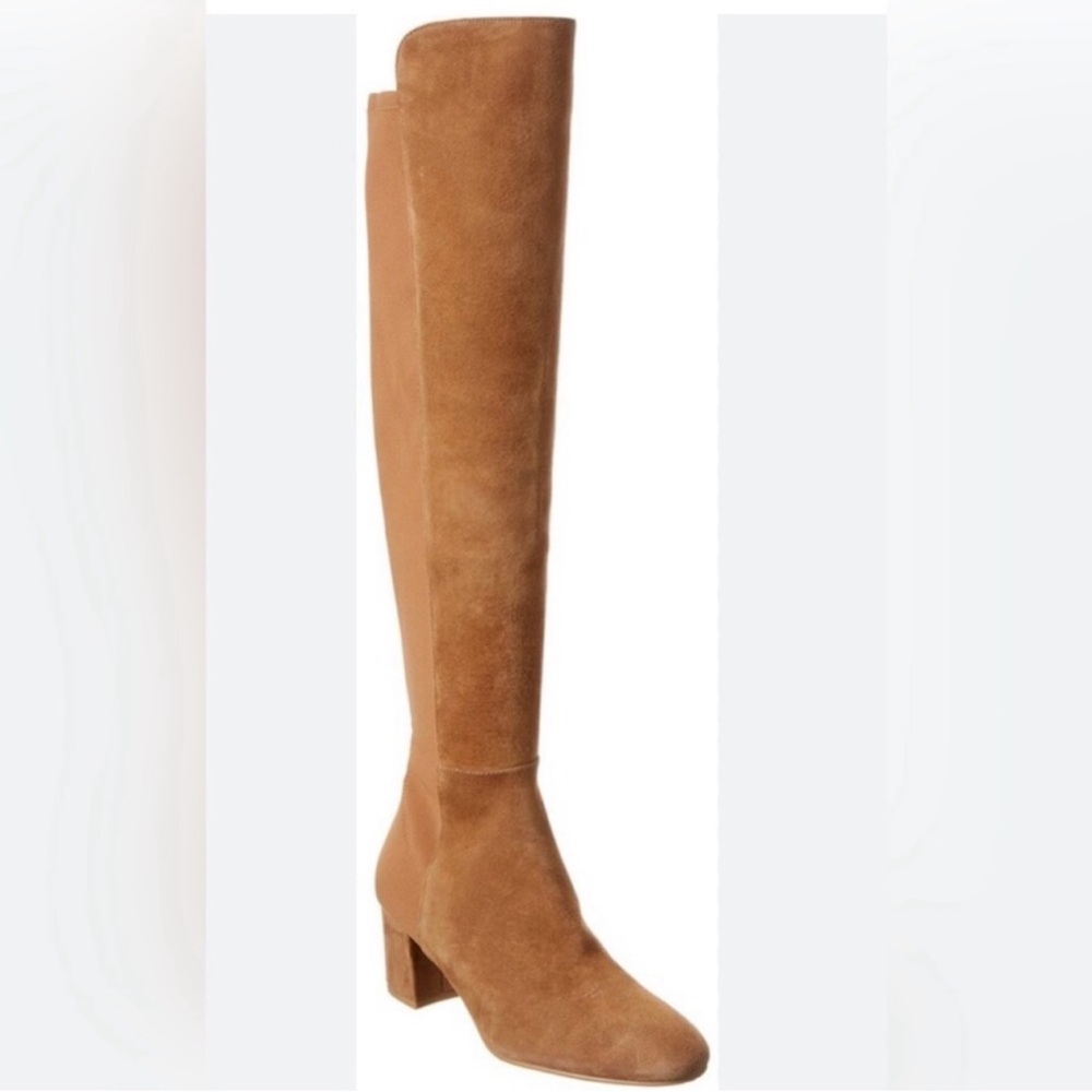 Stuart Weitzman Gillian 60 Over the Knee Boots Camel Suede/Stretch s 39